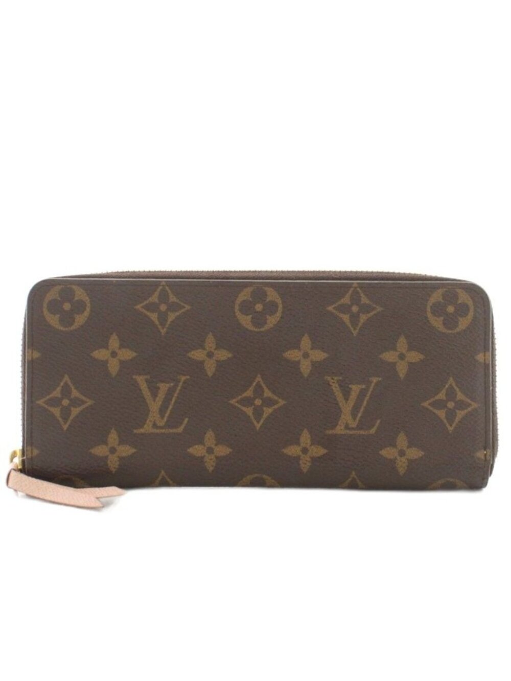Louis Vuitton Portefeuille Clemence Wallet Monogram Coin Purse Zip Around Brown